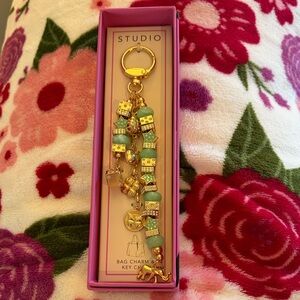 Studio Gold and Mint Key Holder or Bag Charm. 🔑🔑🧳🧳